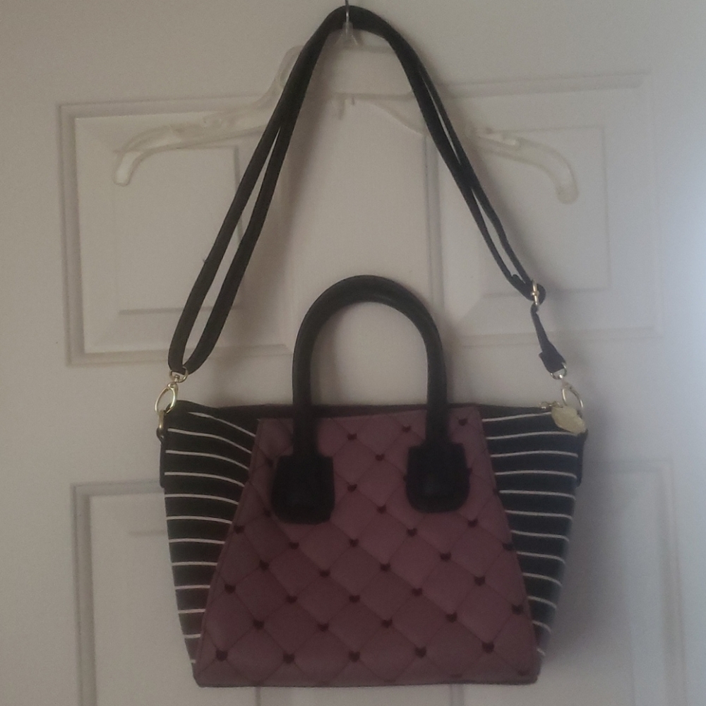 Betsey Johnson Crossbody Quilted Satchel NWOT 11"